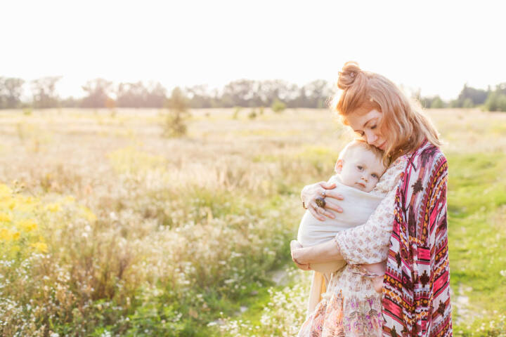 Mutter mit Baby, Ursicherheit